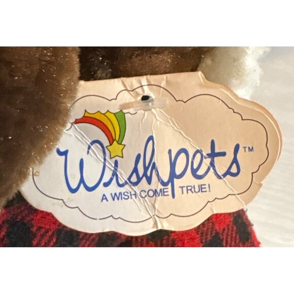 Wishpets Plush Moose 11" In Red & Black Buffalo Plaid Hoodie #83204 - Picture 2 of 10